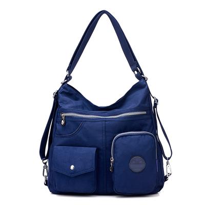 Shoulder Bag for Large Waterproof [Blostirno] Women, Backpack, Capacity, Handbag, Nylon, 2-way, Lightweight, (JP0085-NY)