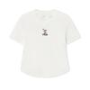 Original Embroidered Dog Slim Fit Short Sleeve T-Shirt Women Tops F61W629108F-WT