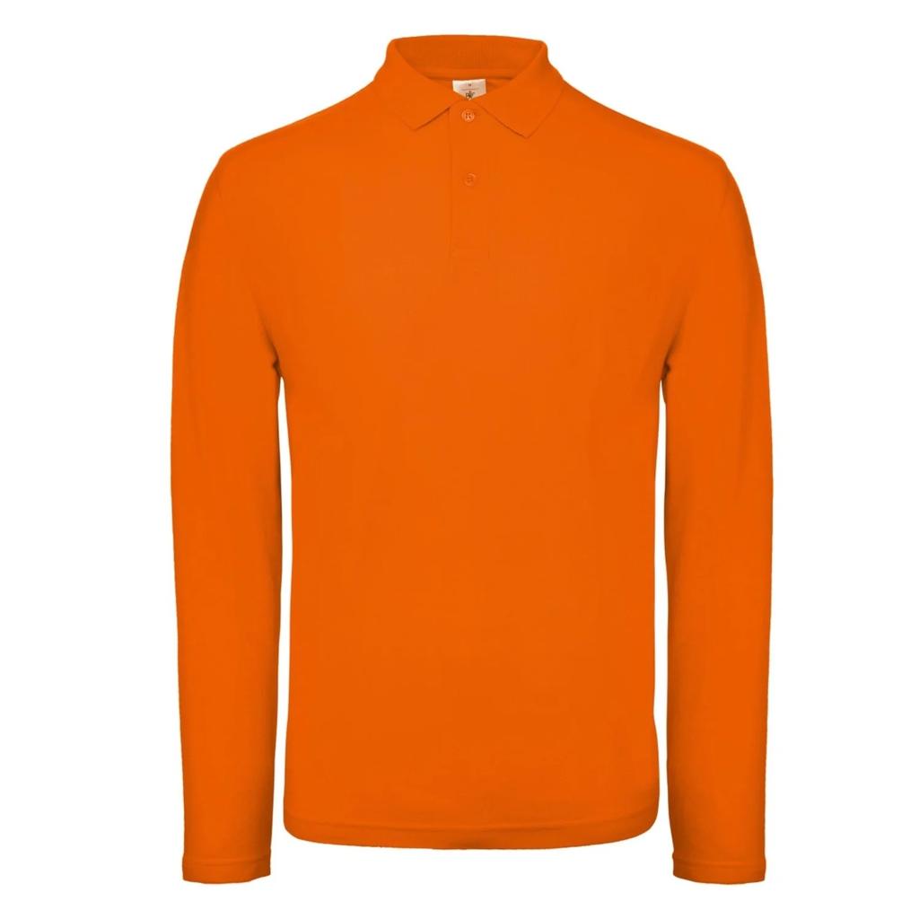 B&C Mens ID.001 Long-Sleeved Polo Shirt