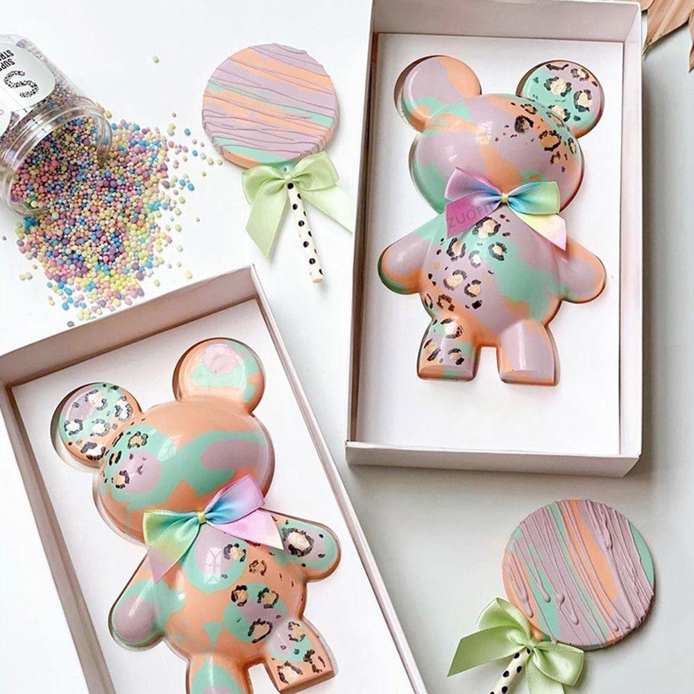 Handmade Epoxy Resin Cake Mold Breakable 3D Bear Chocolate Mold Large Size Silicone Mold