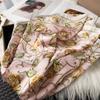 Luxury Design 70*70cm Horse Print Silk Square Scarf Women Soft Satin Hairband Neckerchief Office Hijab Headband Foulard