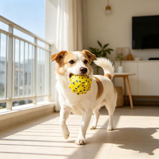 Stacheliger Hundeball Leiser Hundekauspielzeugball Welpen Zahnungsball Hundezahnreinigung Spielzeug für aggressive Kauer Kleine Mittlere Große Hunde