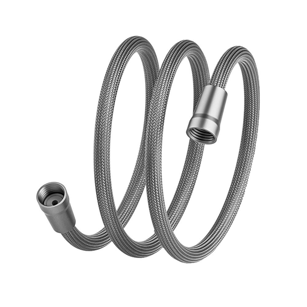 

Universal Interface Handheld Shower Hose 1.5/2 Meter Bath Shower Nylon Pipe Bathroom Accessories 1.5meter-silver
