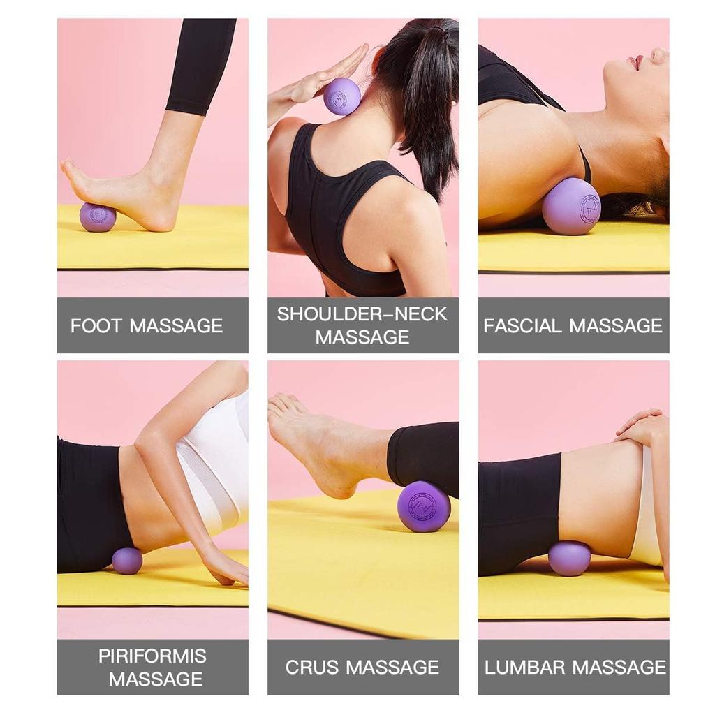 FITZELAR Massage Lacrosse Myofascial SGS for Deep Tissue Massage of Back and Trigger Point Muscle and Leg Yoga Ball Ball, Release, Certified,