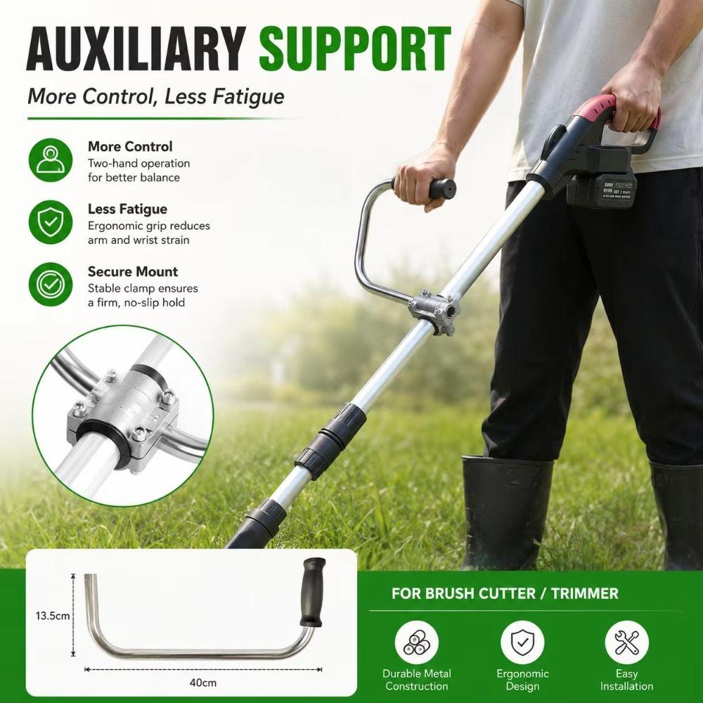 1Pcs Metal Tube Lawn Mower Handle Replacement Brush Cutter Handle for Lawn Care Garden Trimming