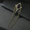 Crown Gold Silver Tassel Brooches For Women Men Pin Party Casual Lapel Pins Accessory Gift Suit Tassel Brooches Jewelry