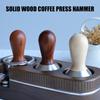 Hochwertiger Edelstahl-Espressokaffee-Tamper mit Holzgriff für ergonomischen Komfort, gleichmäßigen Druck und einfache Reinigung