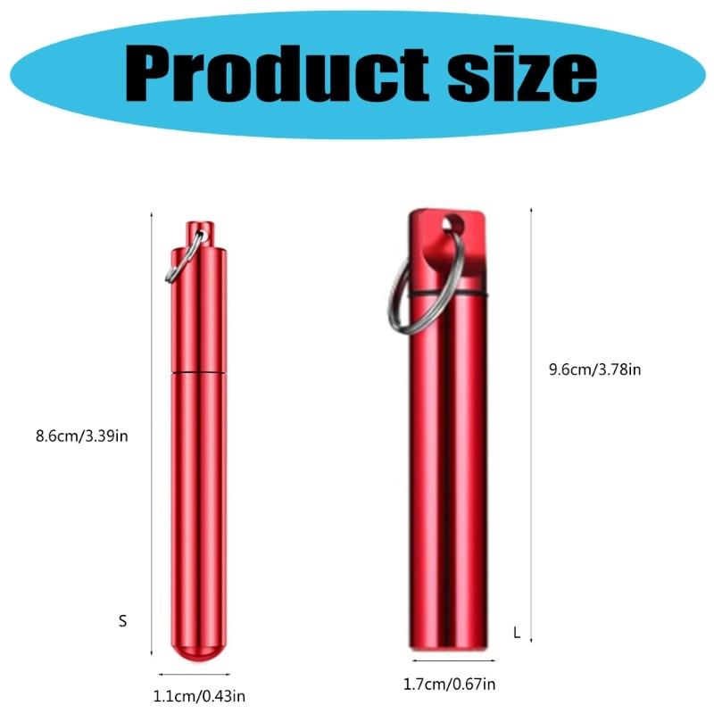 Leakproof Aluminum Toothpick Dispenser Multipurpose Organizers Water Resistant Carry Case For Office Camping Essential
