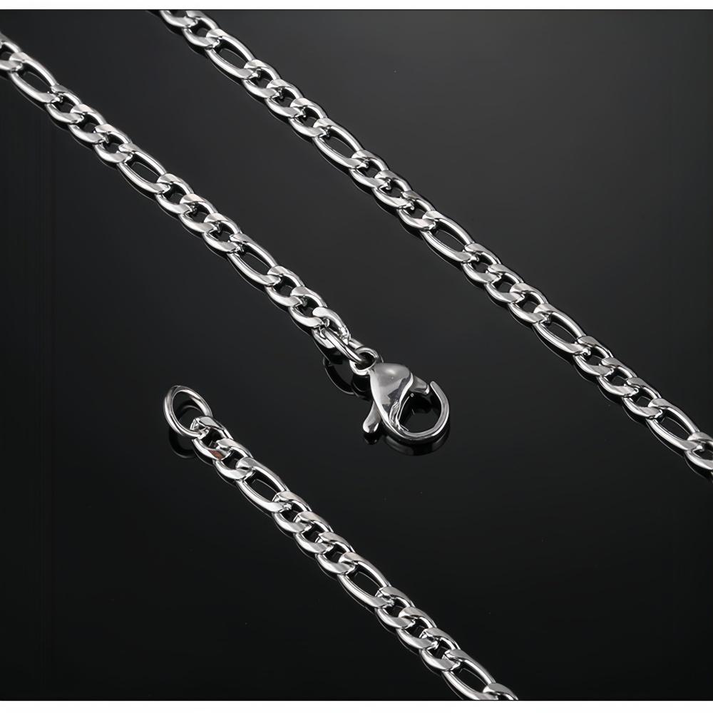 3mm NK Stainless Steel Chain Necklace Hip Hop Figaro Men Necklace Fashion Chain Jewelry Accessories