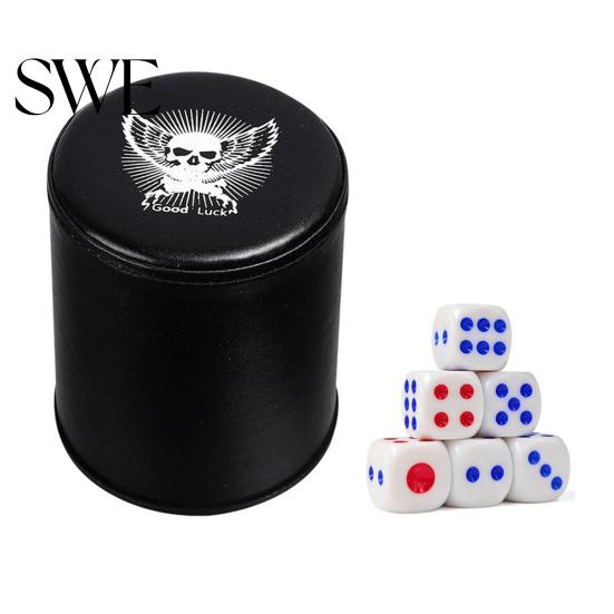 13mm Würfelbecher-Set Leises Schütteln Genießen Sie geräuschloses Spielen mit schallschluckendem Filzbezug Großer Durchmesser