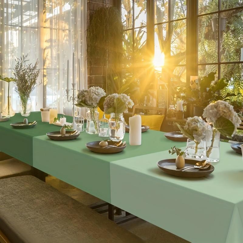 1/4Pcs solid color disposable plastic tablecloth, foldable, suitable for weddings, graduation ceremonies, and Christmas parties