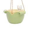 Hang Planter Corn Animal Hangable Planter Basket Flower Planter For Indoor With Drainage Holes Corn Mango Resin Pots For Cactus