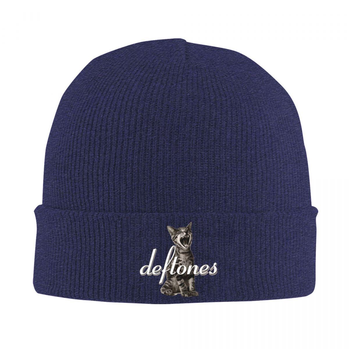

PP Skull Deftone White Ohms Around Warm Knitted Cap Winter Knit Bonnet Hat Skullies Beanies Hip Hop Caps for Unisex One Size