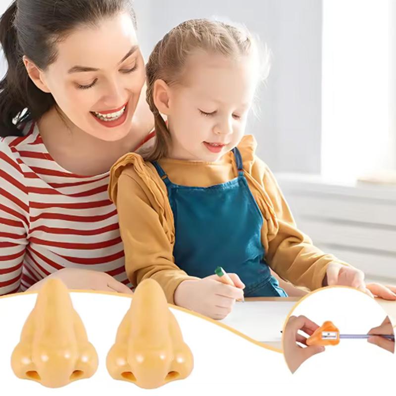 1/3pcs-Nose Manual Pencil Sharpeners Double Hole Sharpener Novelty School Supplies for Kids Students Classroom Gifts