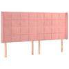 Headboard with Ears Pink 163 X 16 X 118 128 Cm Velvet
