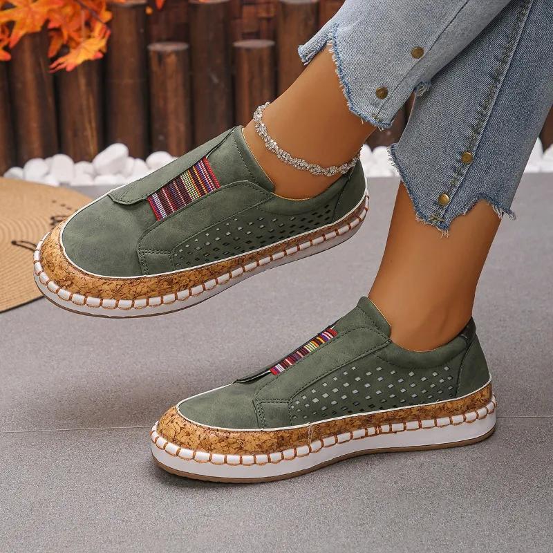Fashion 2025 Summer Hot Sale Loafers Women's Round Toe Flats Plus Size Slip On Mixed Colors Flats for Women Outdoor Daily Casual Shoes