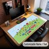 Custom Name Text Big Mouse Pad,Mr. Men & Little Miss Soft Non Slip Extended Desk Mat For Home Office