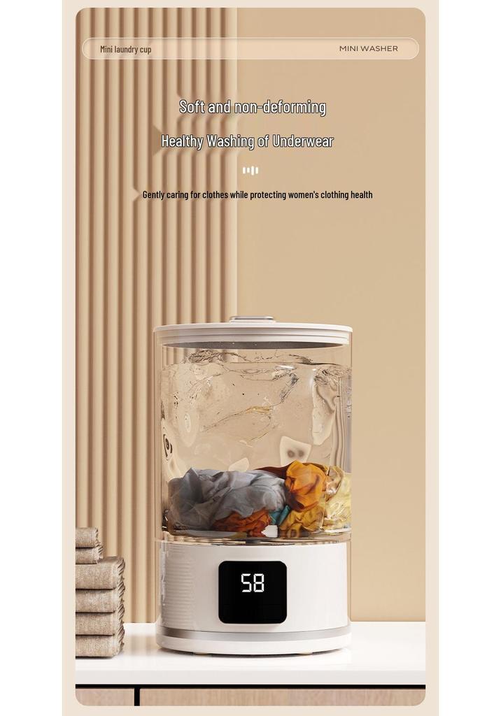 Compact Portable Washer for Underwear and Baby Apparel – No Installation Needed