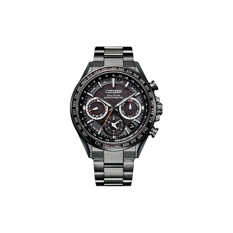 

CITIZEN Attesa Series Signal Correction Time Perpetual Calendar Anti-Reflective Coating Light Quartz Steel Strap Men s Watch Black Dial CC4014-62E чорний