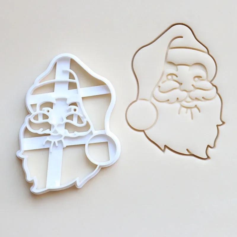 

Формочки для печенья Рождественский пряничный снежинка Санта Пластиковая форма для печенья Печенье Штамп Рождественская кухня DIY Инструменты для выпечки