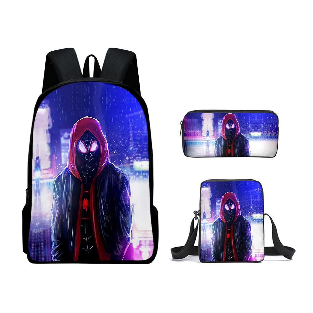 Spiderman Student Schoolbag Backpack Satchel Pencil Case 3PCS Set for Children Boys Girls