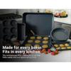 Home Set of 8 Durable Non-Stick Carbon Steel Baking Bricks for Easy Storage