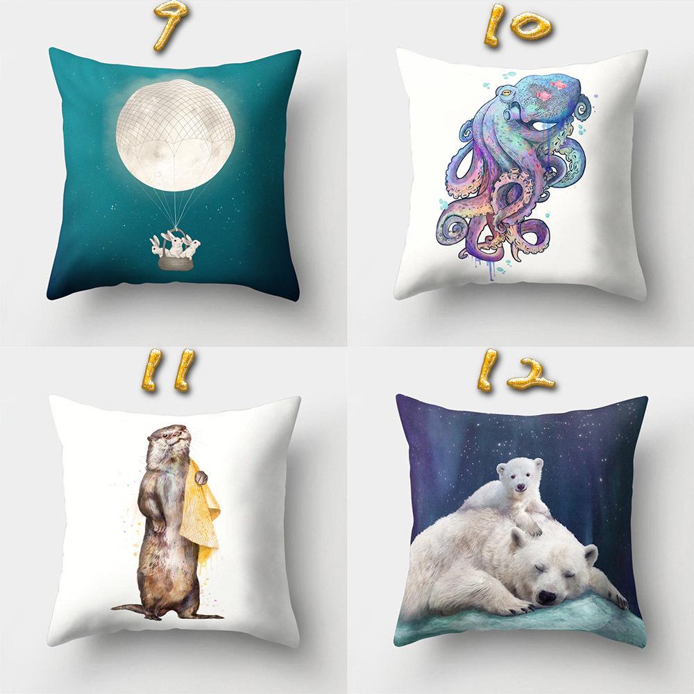 Office Pillow Cartoon Pattern Creative Home Polyester Yiwu Pillow Car Waist Pillow