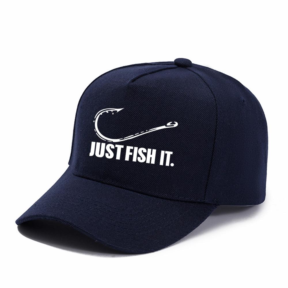 Angeln Hobbyist Just Fish It Lustige Baseballkappe Schirmmütze Verstellbar Unisex Frühling Sommer Papa Hut Schatten Sport Baseballmützen