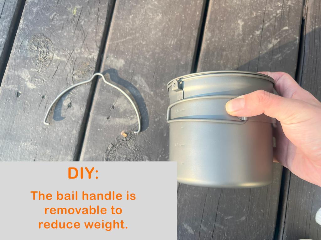 TOAKS Titanium Pot 1100ml with Bail Handle and Storage Bag POT-1100-BH [Genuine Japanese Product]