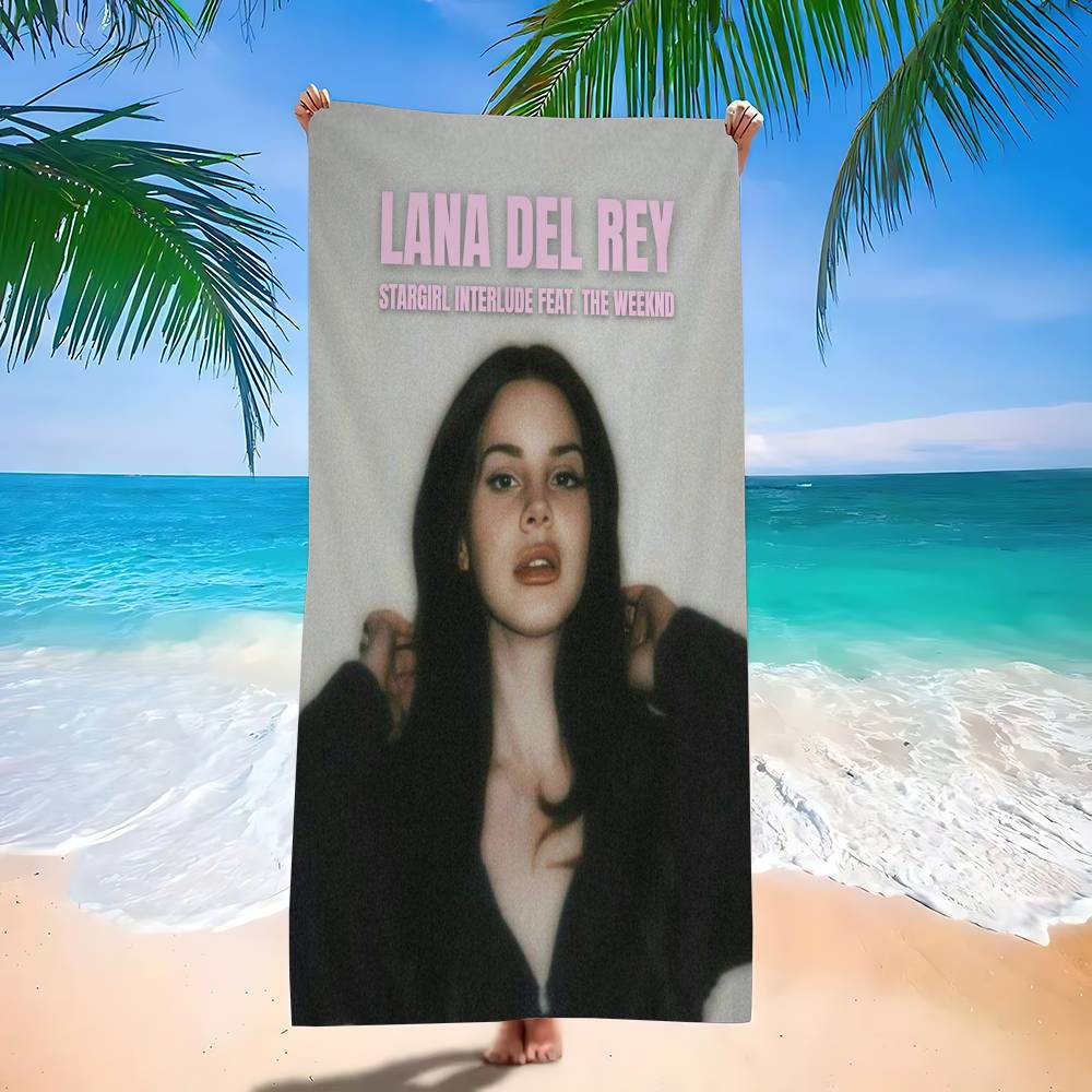 Singer L-Lanas Del Rey Bath Towel Microfiber Soft Water Absorbing Breathable For Girl Kids Decorative Cartoon Beach Towel