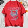 Devil'S Ghost Face Graffiti Print Men T Shirt O-Neck All-Match T-Shirt Casual Cotton Clothes Fashions Summer Sportswear