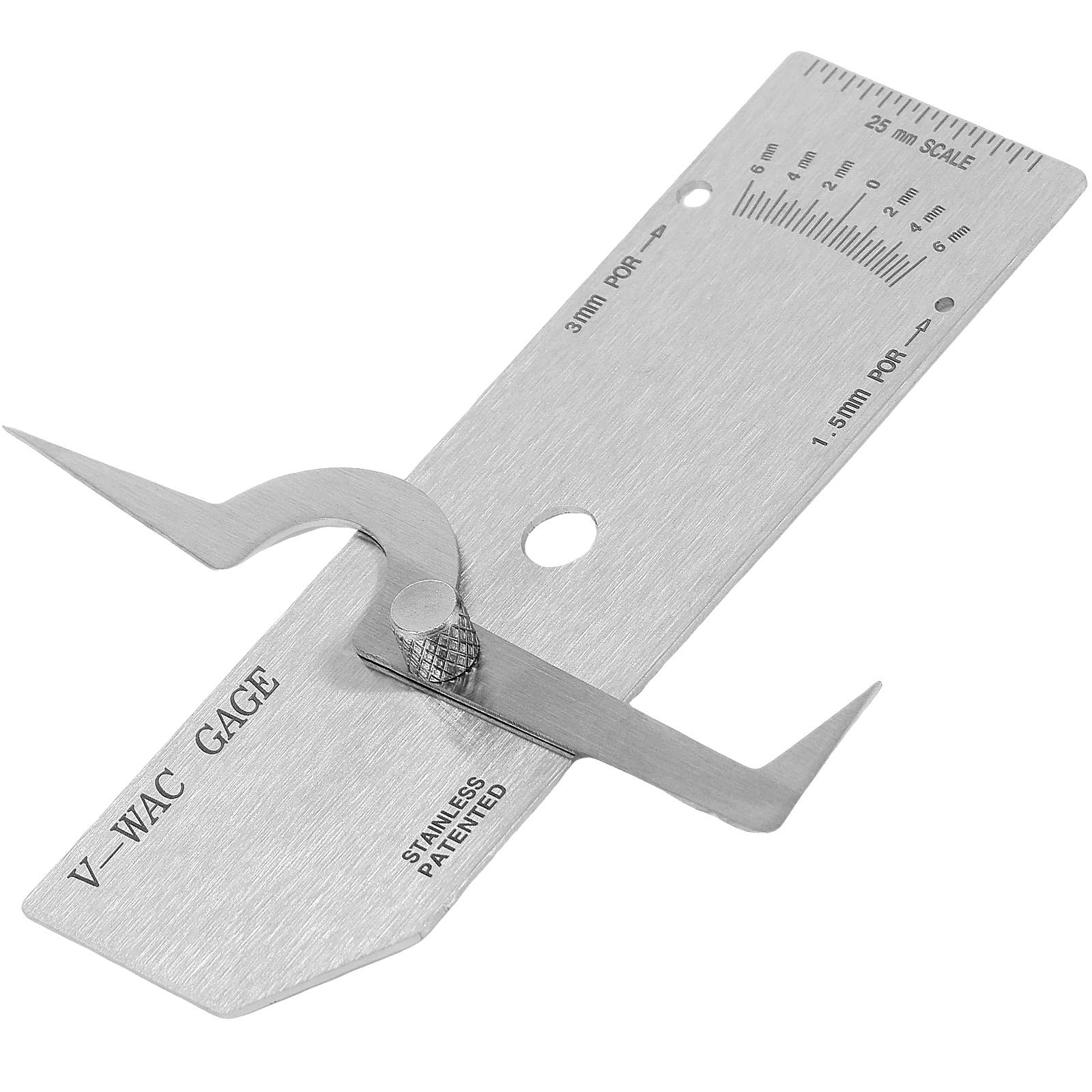 

Сварочный шаблон из нержавеющей стали для проверки угловых швов, точные измерения глубины и толщины шва, инспекционный набор серебряный