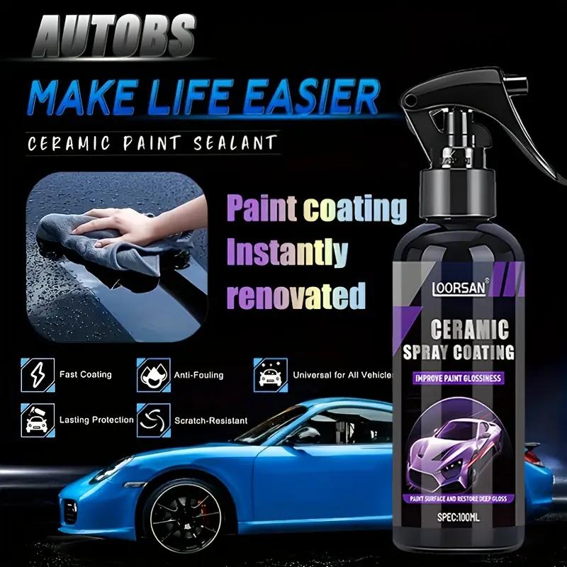 Automobile Nano Coating Spray and Sponge, the Ultimate Paint Protection and Scratch Repair, Easy To Use, Durable, Weather Resist