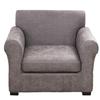 Couchbezug im Kunstleder-Look Stretch Einzelsofa Sessel Überwurf Möbelbeschützer Weich mit elastischem Boden Sesselbezug