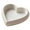 Minimalist Jewelry Holder Heart Shaped Tray, 3D Printed Ring Necklace Earring Holder, Small Organizer Romantic Desktop Trinket Dish for Dresser