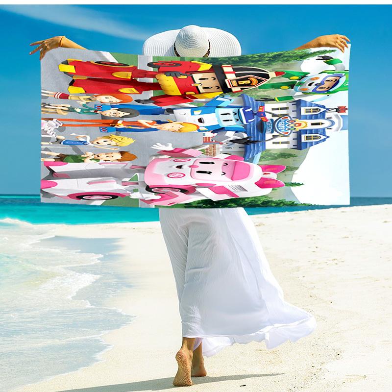 1pc Robots Vehicles beach towel,quick drying absorbent beach towel,outdoor sports swimming beach towel,Soft and comfortable Y73060