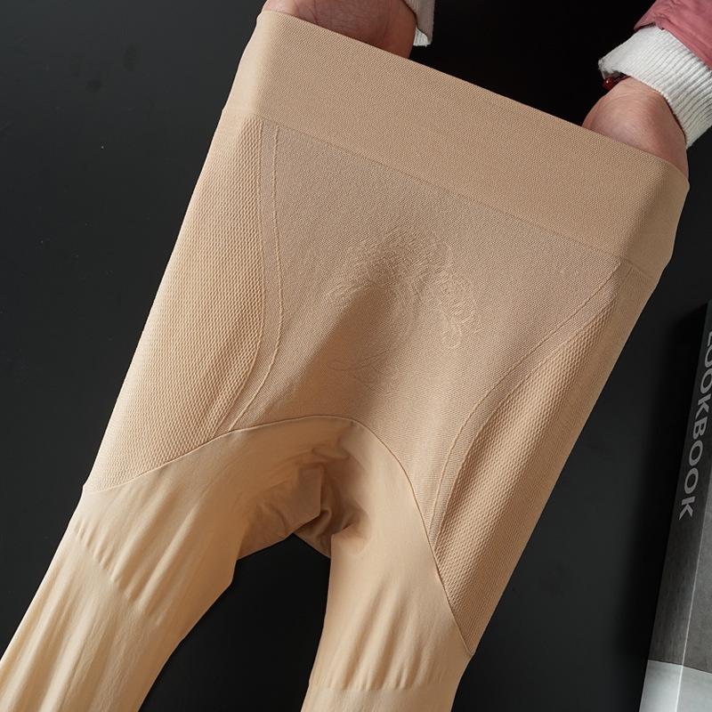 360° nahtlose Yuanbao-Strumpfhose mit hoher Taille – Damen, reißfest, hautfarben, Frühling & Herbst.