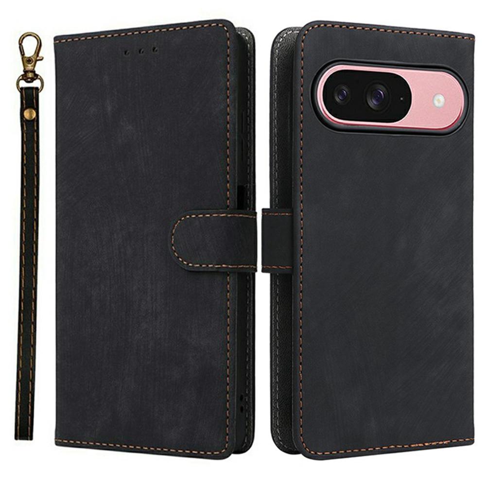 Für Google Pixel 10/10 Pro Hülle Brieftasche RFID-Blockierung PU-Leder Handyhülle Ständer mit Riemen