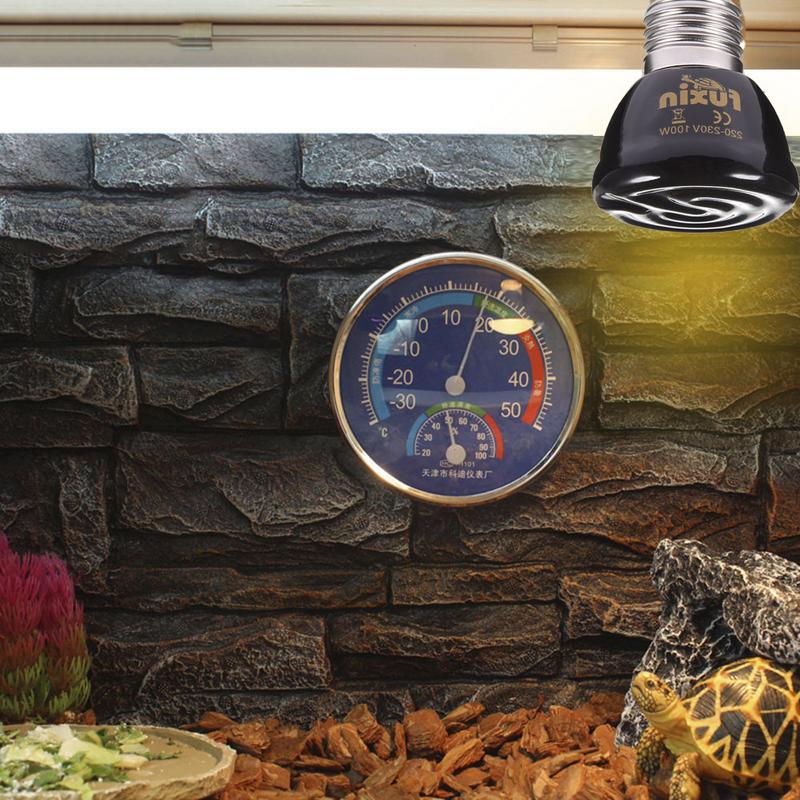 Keramický tepelný zářič Žárovka tepelného zdroje pro plazy, nevyzařující světlo Brooder Coop Heater pro obojživelníky a inkubující kuře