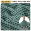 uxcell Firkantet Jacquard Ottoman Trekknapp med Elastisk Stretch Fotskammel Krakkdeksel for Stuemøbler Beskytter Medium Bunn, (Grønn, str)