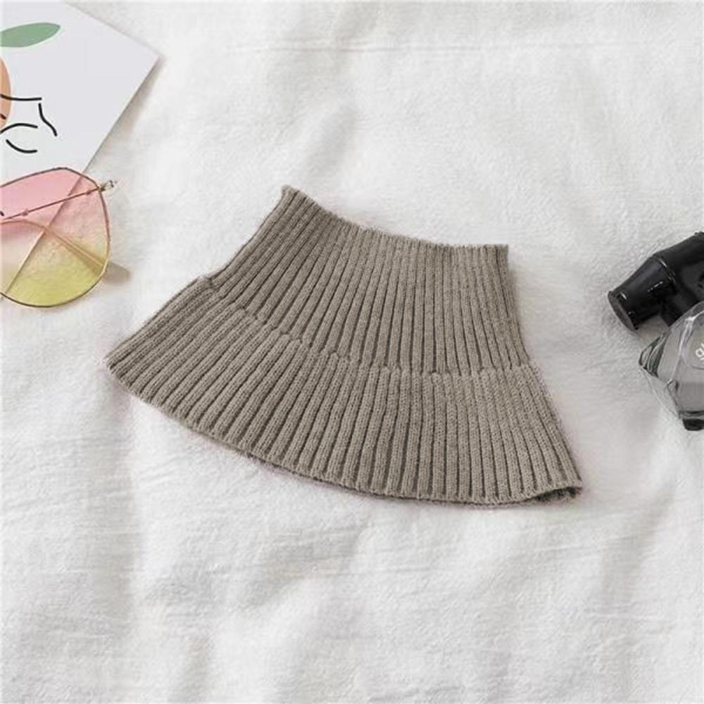 Detachable Knitted Turtleneck Fake Collar For Women Neck Warmer Autumn Winter Warm Cover Head Neck Knitting False Collar