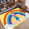 Custom Name Text Crystal Velvet Rug,ms rachel Soft Plush Decorative Non Slip Floor Carpet