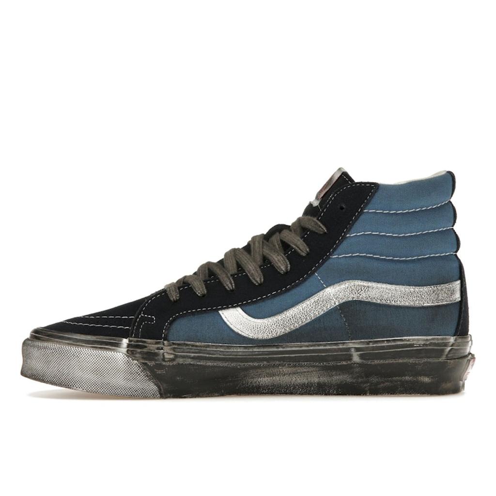 Vans OG Sk8-Hi LX Stressed - Navy Unisex Sneakers Blue Stressed-Navy Stv-Navy VN0A4BVBNGJ
