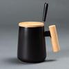 Ceramic Coffee Mug with Wood Handle