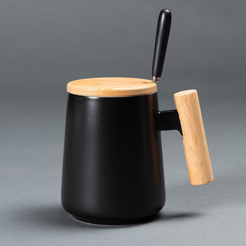 Ceramic Coffee Mug with Wood Handle