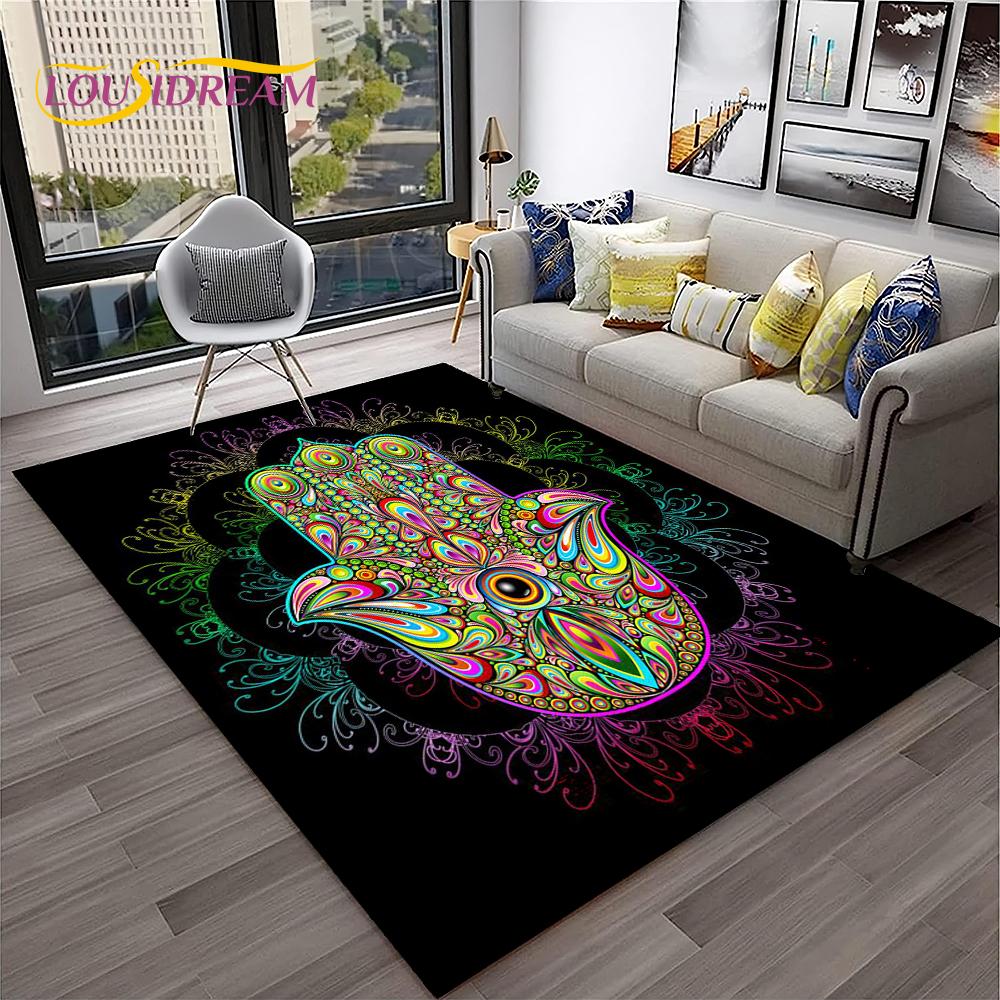 Evil Eye,Eye of Horus,Nazar Tree of Life Carpet Rug for Home Living Room Bedroom Sofa Doormat Decor,Area Rug Non-slip Floor Mat