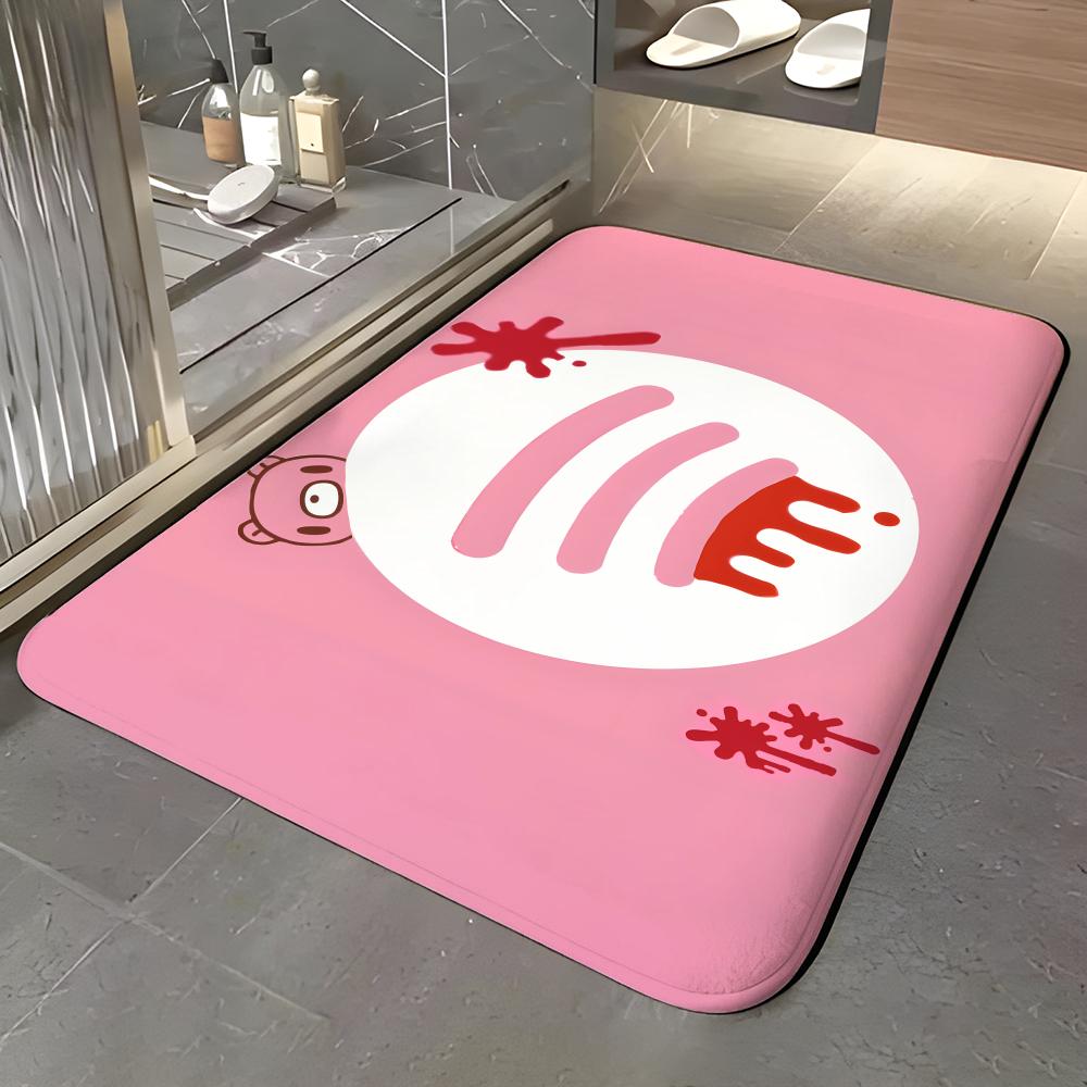 Cartoon Character - G-Gloomy Floor Mat Soft Flannel Entrance Door Mat Non Slip Absorbent Bathroom Bedroom Floor Rug
