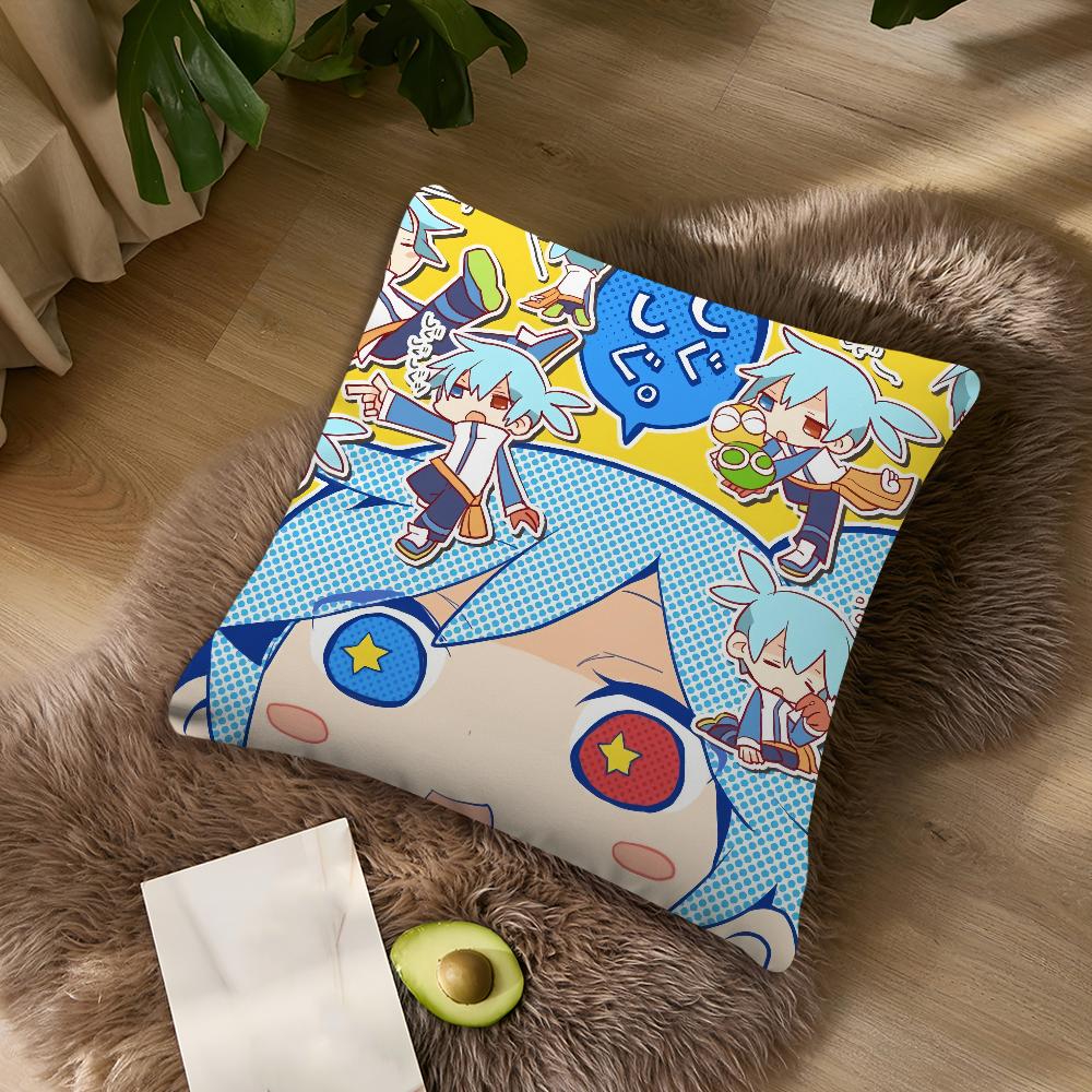 Game P-Puyo P-Pop F-Fever Anime Sig For Bedroom Car Coffee Shop Room Soft and Living Room Sofa Decorative Pillow Cover Case