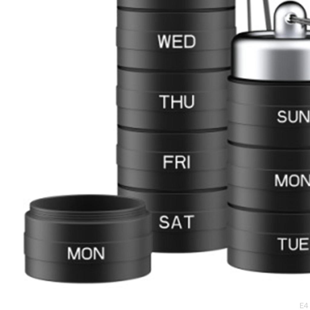 Daily Organizer, Stackable Reminder Case, Tablet Box, Travel Pill, Organizer for Sports, C