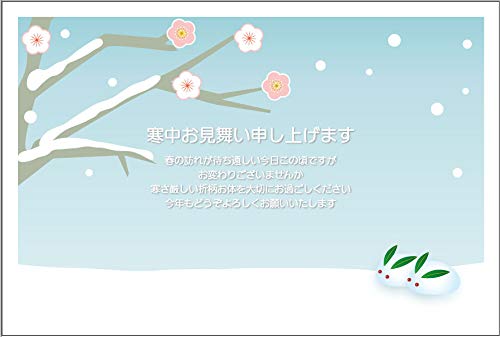

in Privately made winter greeting postcard Snow Rabbit No stamps Printed on the back Postcard [Made Tantan] 5-sheet pka-02